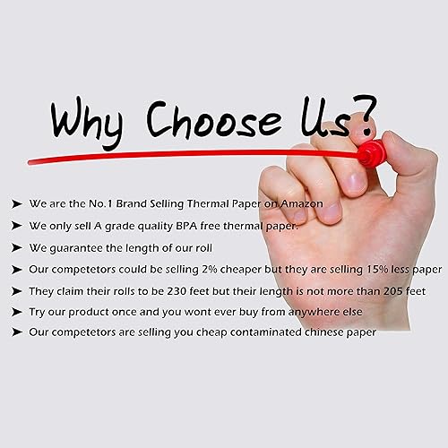 Miniatura 3 de Rollo de papel térmico de 2 14 x 50 (50 rollos x 6 cajas) PAX A920 Verifone VX520 VX670 VX680 VX690, Clover Flex, Ingenico iCT220 iCT250 FD400 -