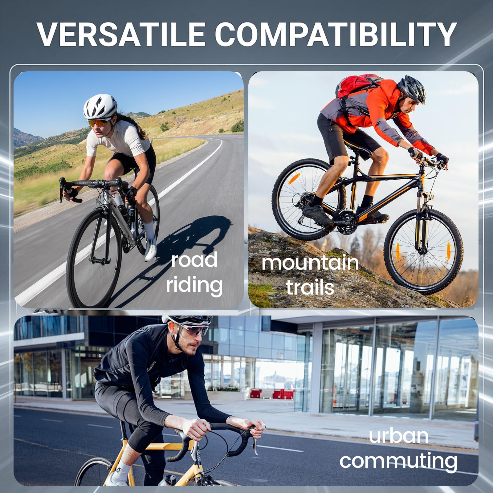 Supporto per Computer da Bici, Supporto a Sgancio Rapido Compatibile con Garmin, Wahoo, Bryton, Ciclocomputer, Compatibile con GoPro, Supporto Esteso per Computer da Bici Esterno (Nero)