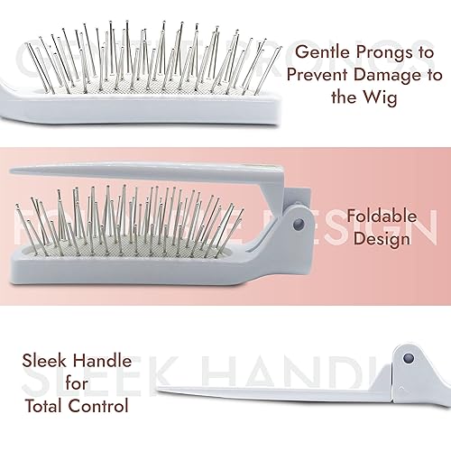Miniatura 4 de Rene of Paris Peine de cepillo de pelo y peluca con cojín de alambre plegable