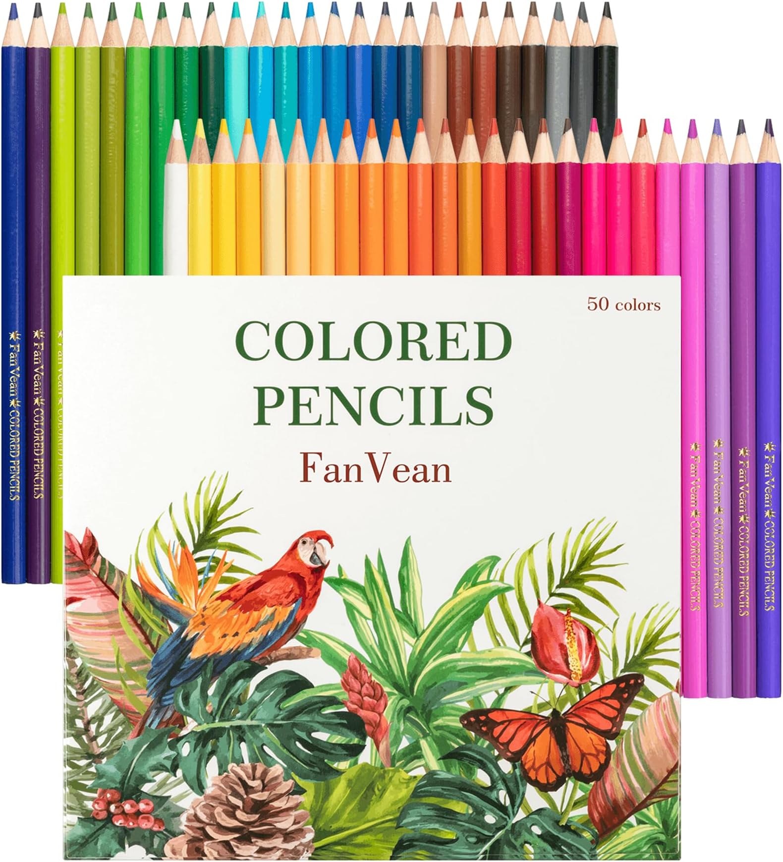 Lot de 72 crayons de couleur, crayons de couleur de qualité pour adultes, artistes de coloriage
