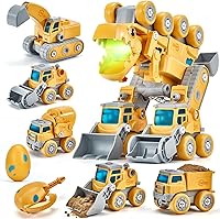 Vista 10 de CubicFun - Juguete de robot-vehículo para desmontar, 5 en 1, juguetes de construcción para niños de 5 años, multicolor
