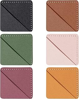 Leather Corner Bookmark, Wayzton 6 Pcs Square Page Book Marks for Women, Kids, Book Accessories for Reading Lover, Cute Handmade Book Reading Gift for Book Lovers