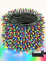 Vista 33 de Tira de luces de Navidad de 200 luces LED que cambian de color de 75.8 pies con control remoto, temporizador y función de memoria, 9 modos