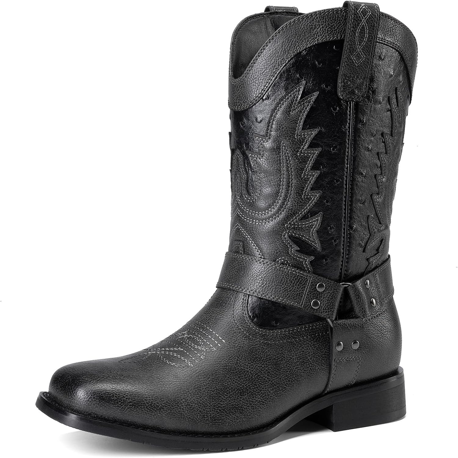 Bruno Marc Cowboy Boots for Men Square Toe Western Boots