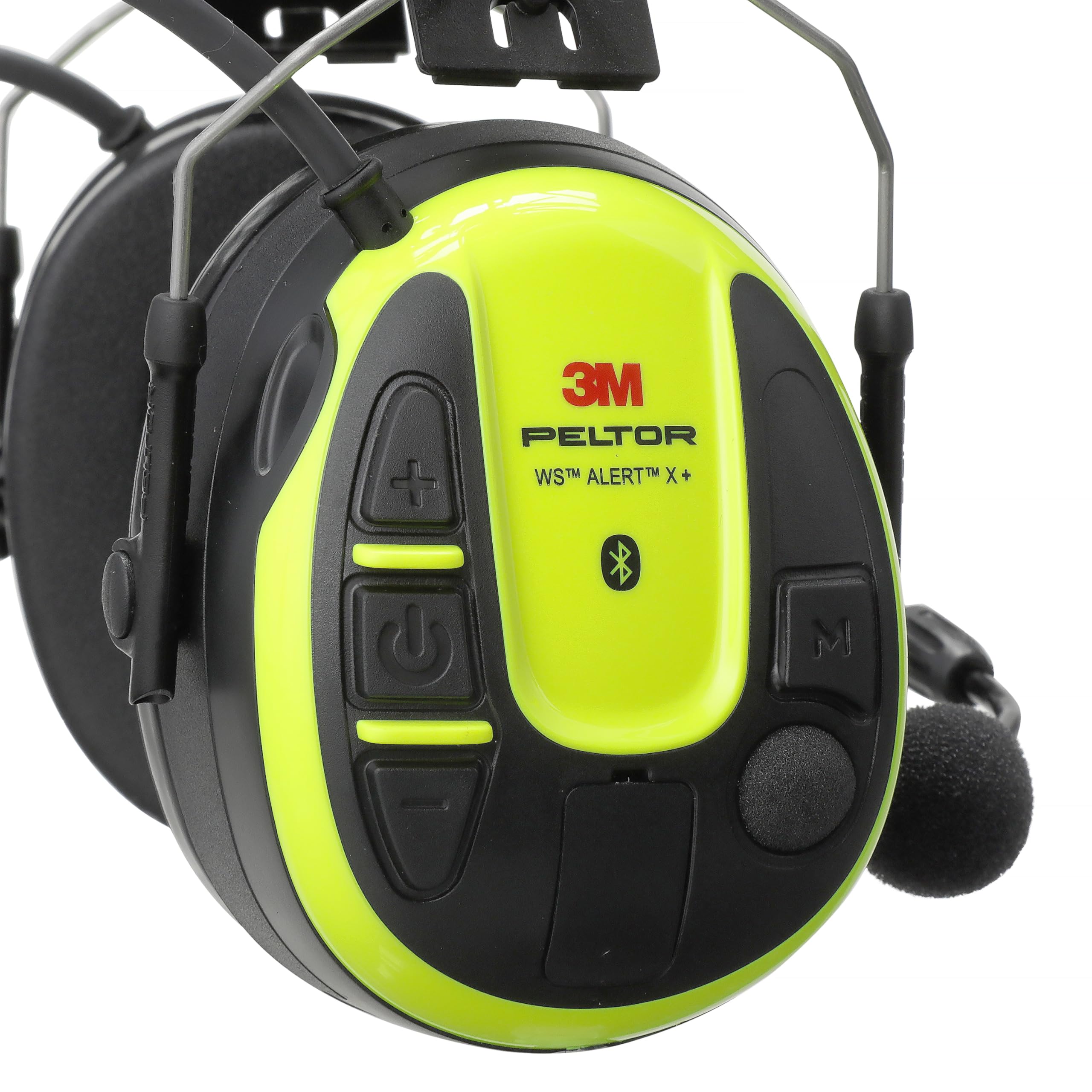 Peltor 3M WS ALERT X+, app, giallo brillante, cuffie, fissaggio per elmetto | Bluetooth, MRX21P3E3WS7, USB-C, 1 per confezione