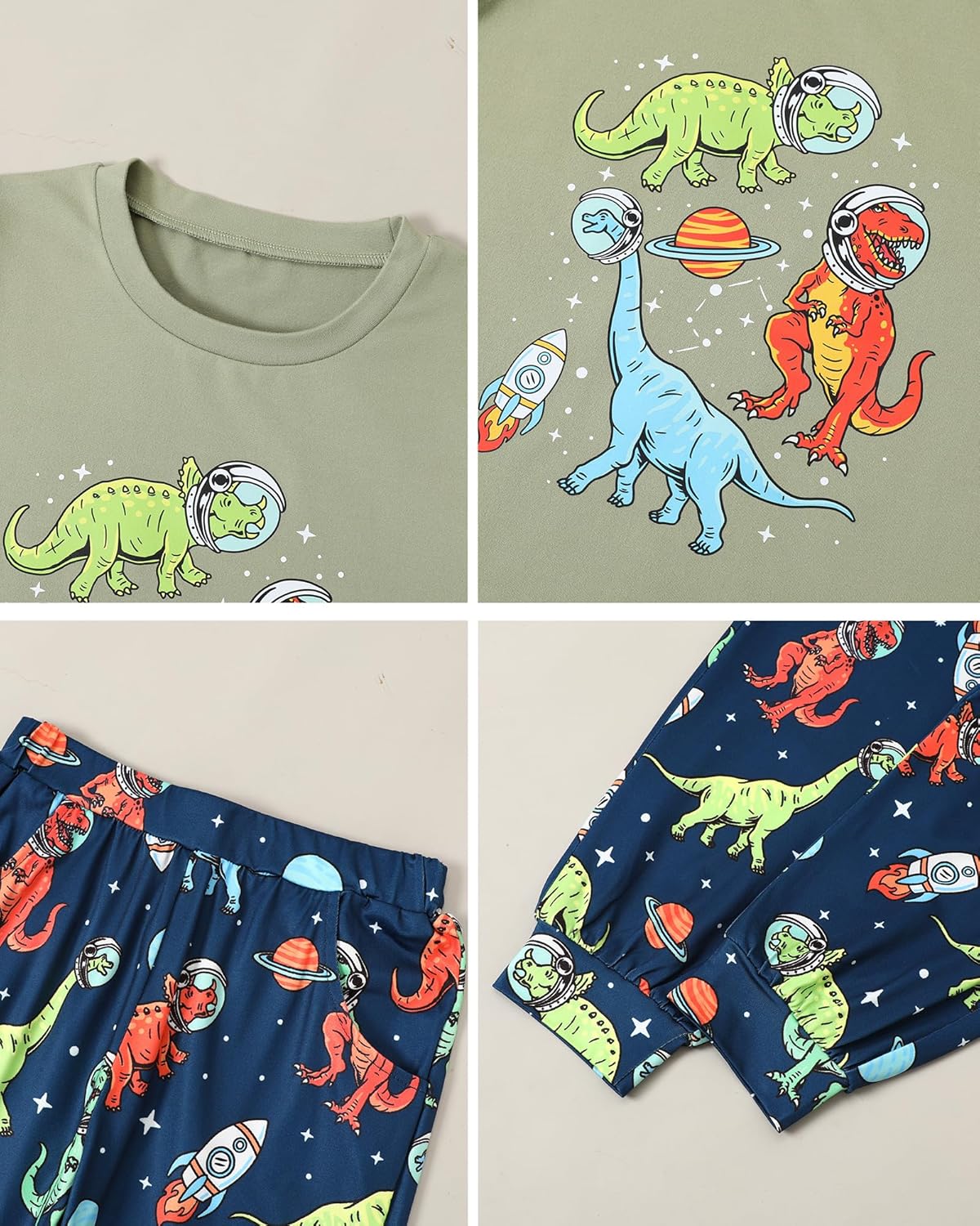 CARETOO Boys Pajamas Long Sleeve Top Long Pants Pajama Sets Kids Funny Prints Pjs 2 Piece Boy Sleepwear 3-12 Years - Image 5