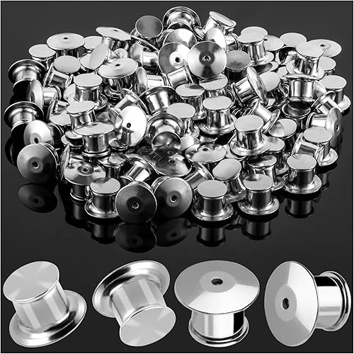 Miniatura 8 de YGAOHF - 60 piezas de cierre de pasador de bloqueo fácil de usar con estuche de almacenamiento cierres de metal para broches