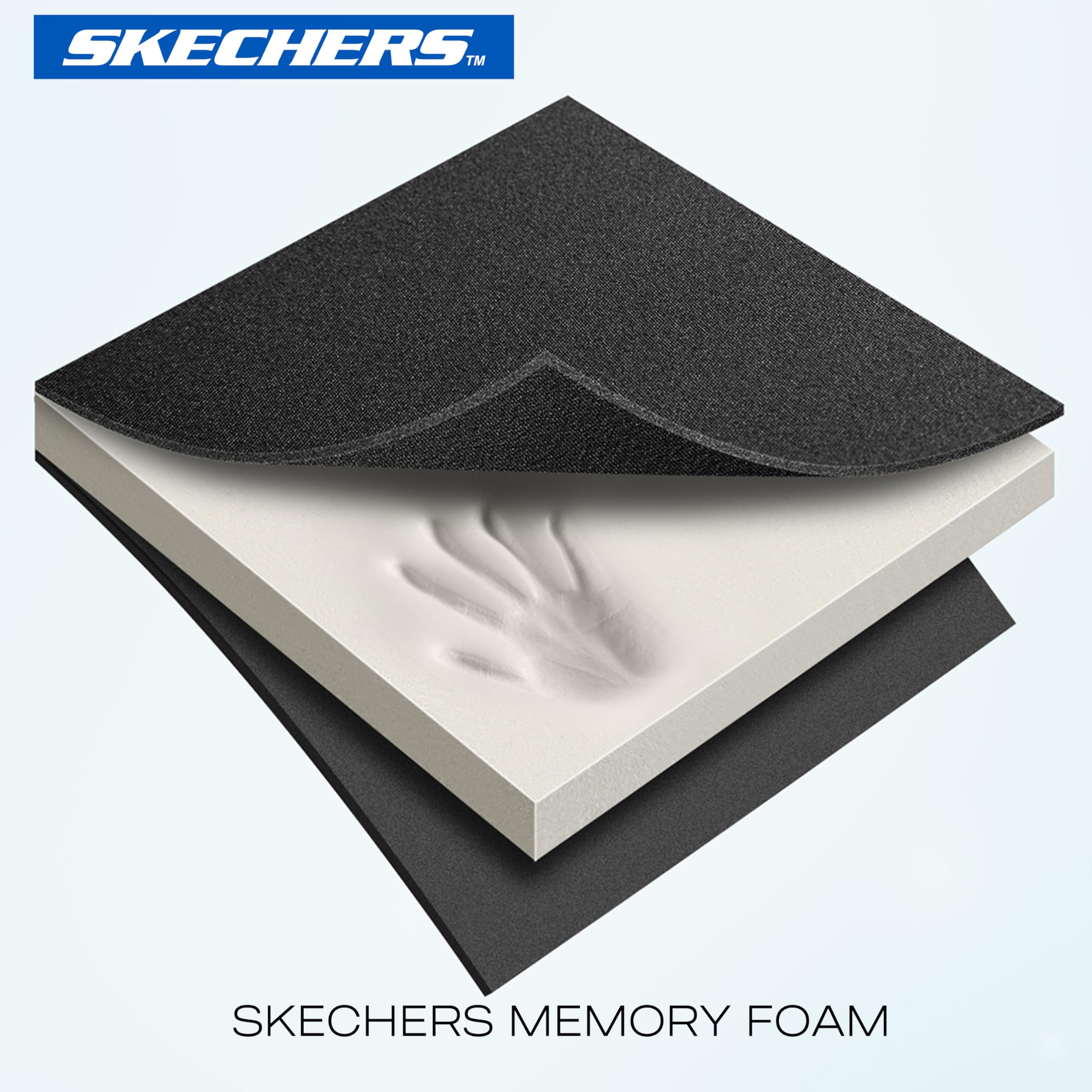 Skechers Steering Wheel Cover, Memory Foam Car Steering Wheel Cover,14.5-15inch Anti-Slip Safety Comfortable Desgin, Universal Accessory for Diverse Cars, Truck,SUV (Black & Black)