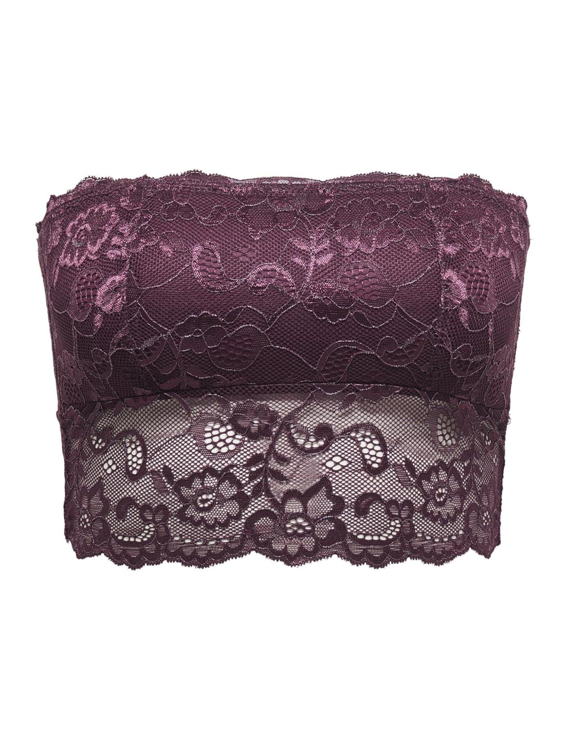 ONLY Damen Onlchloe Lace Glitter Bandeau Top Acc