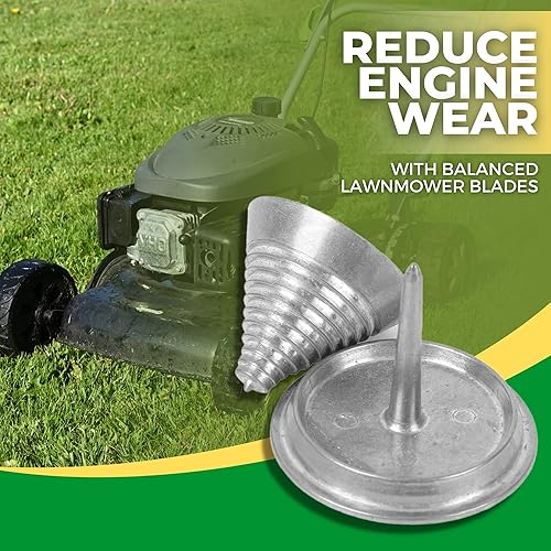 Miniatura 6 de TonGass Paquete de 2 Equilibradores de cuchillas de precisión de metal para equilibrar cuchillas de cortacésped después de afilar