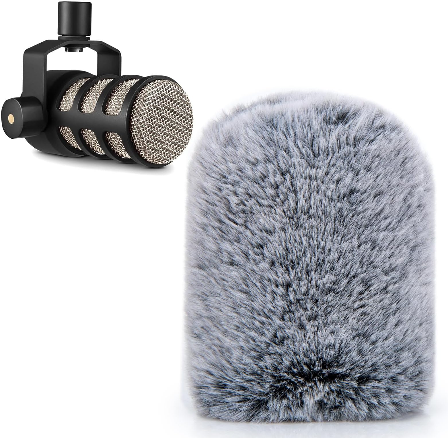 Rode PodMic Pop Filter, Furry Microphone Cover Wind and Noise Reduction, Microphone Covers Foam Compatible with Rode PodMic by SUNMON