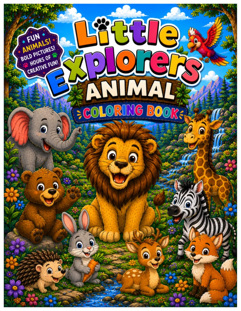 Little Explorers Animal Coloring Book