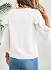 Suéteres Talla Grande para Mujer Dokotoo, de Manga 3/4 con Botones, Cuello Redondo, Casual, Ligeros, de Punto, Lisos, Tipo Pullover 7