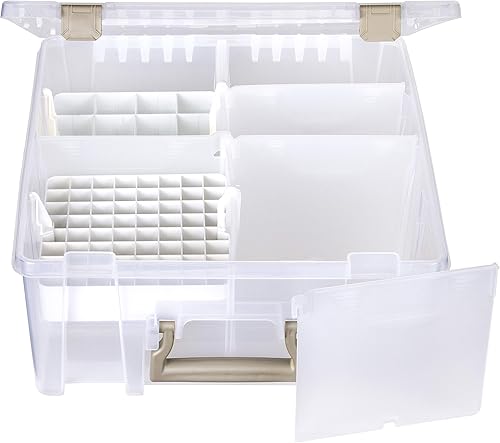 Miniatura 26 de ArtBin 6993SP Super Satchel Double Deep con bandeja de accesorios para manualidades en papel, transparente, 1 bolsa y 1 bandeja