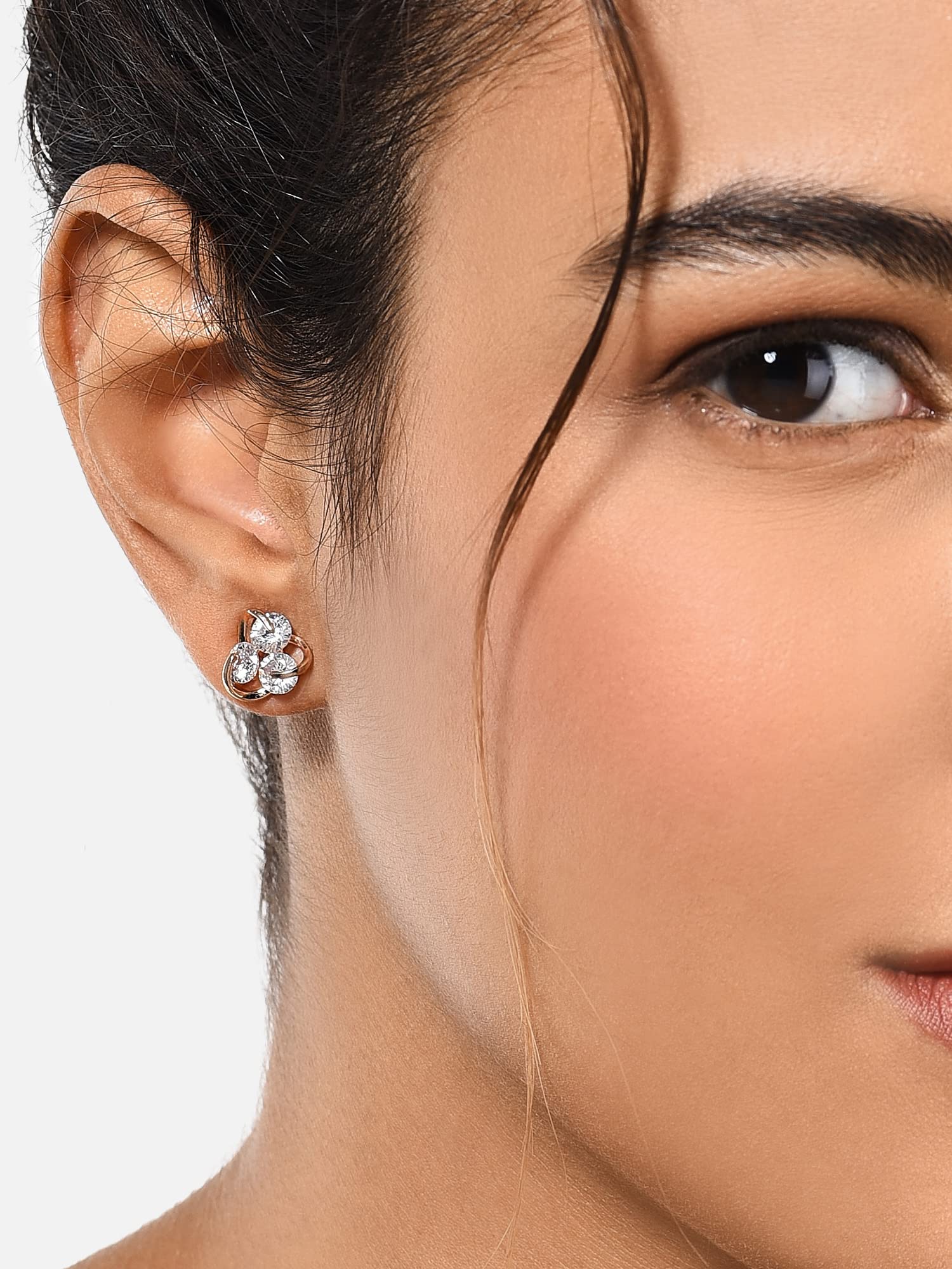 Cubic Zirconia Contemporary Studs Earring for Women, Elegant