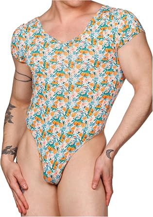 XDress Mens Blossom Ballet Bodysuit