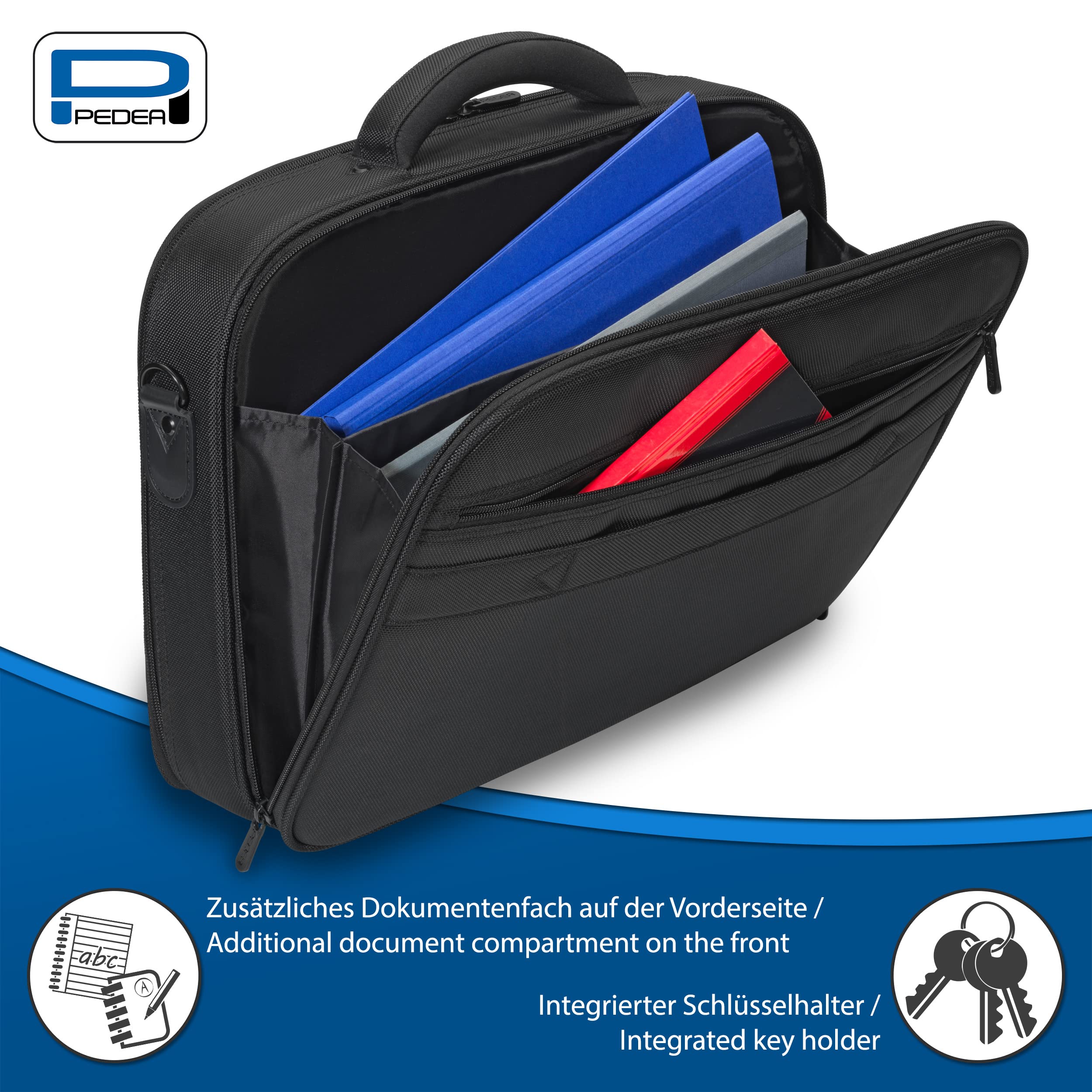 PEDEA Premium torba na notebooka 39,6 cm (15,6 cala) z kieszenią na tablet, czarna