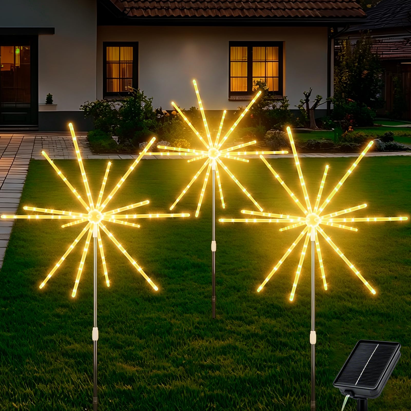 Photo 1 of CCILAND 3 Pack Solar Firework Path Lights