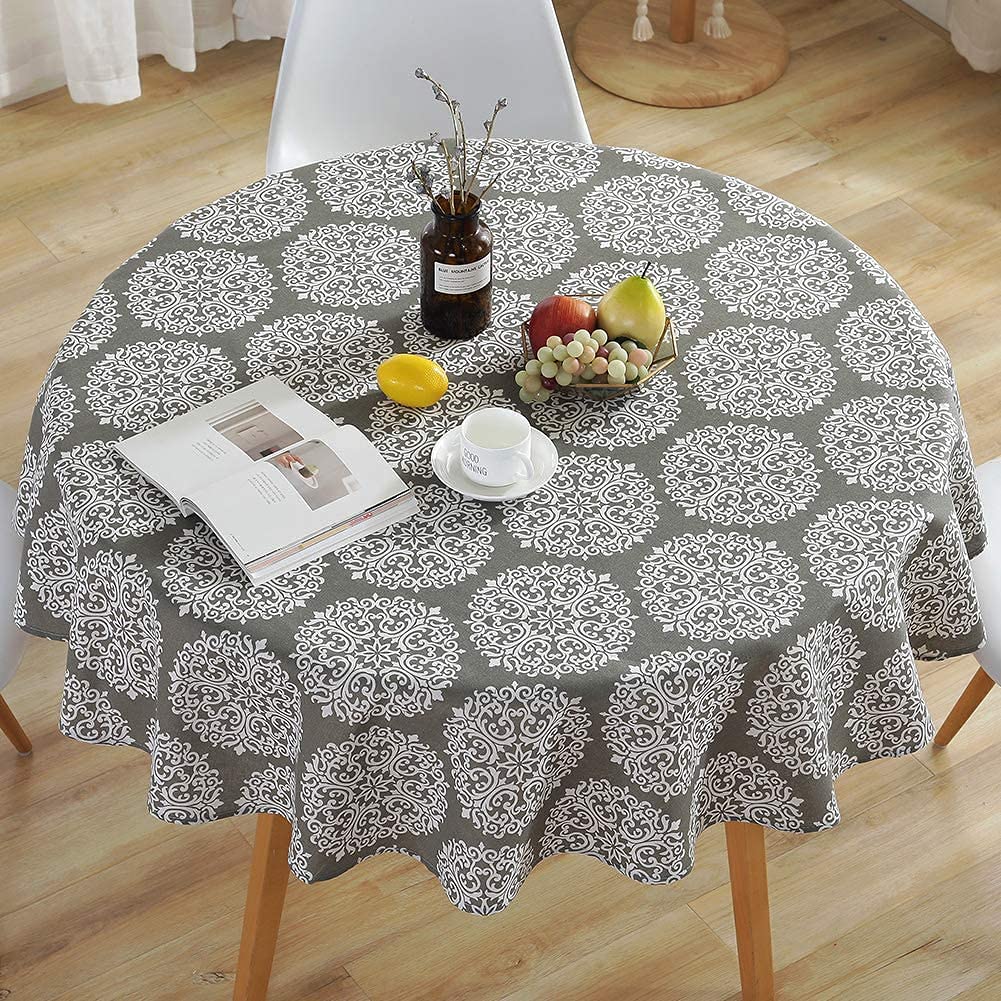 Nappe en coton et lin gris au style nordique moderne pour vos déjeuners