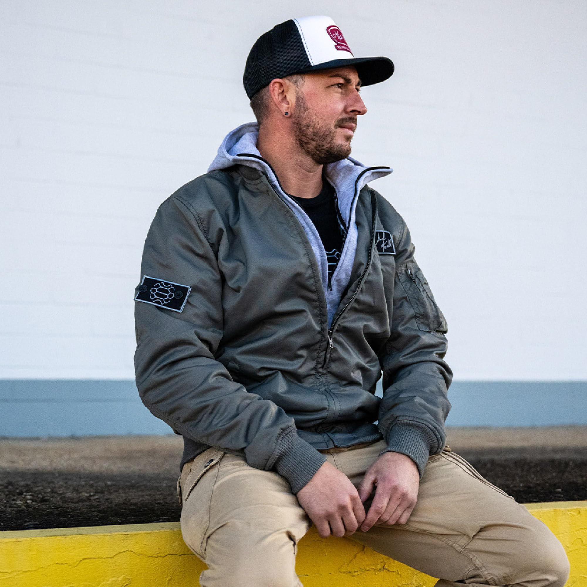 2nd Edition Bomberjacke Herren - Wasserabweisend, Sicherheits-Gelprotektoren CE zertifiziert - Stylisch und Sicher - Bomber Jacket - Motorradjacke Vintage Jacke