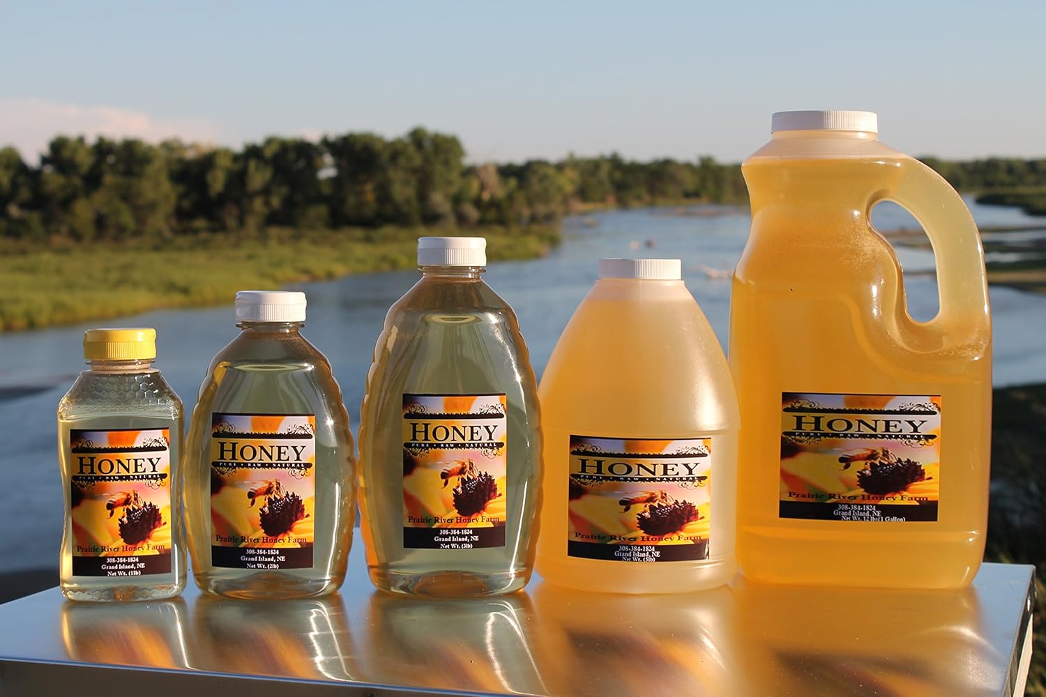 Raw Honey Pure Natural Nebraska Honey One 5lb Jug