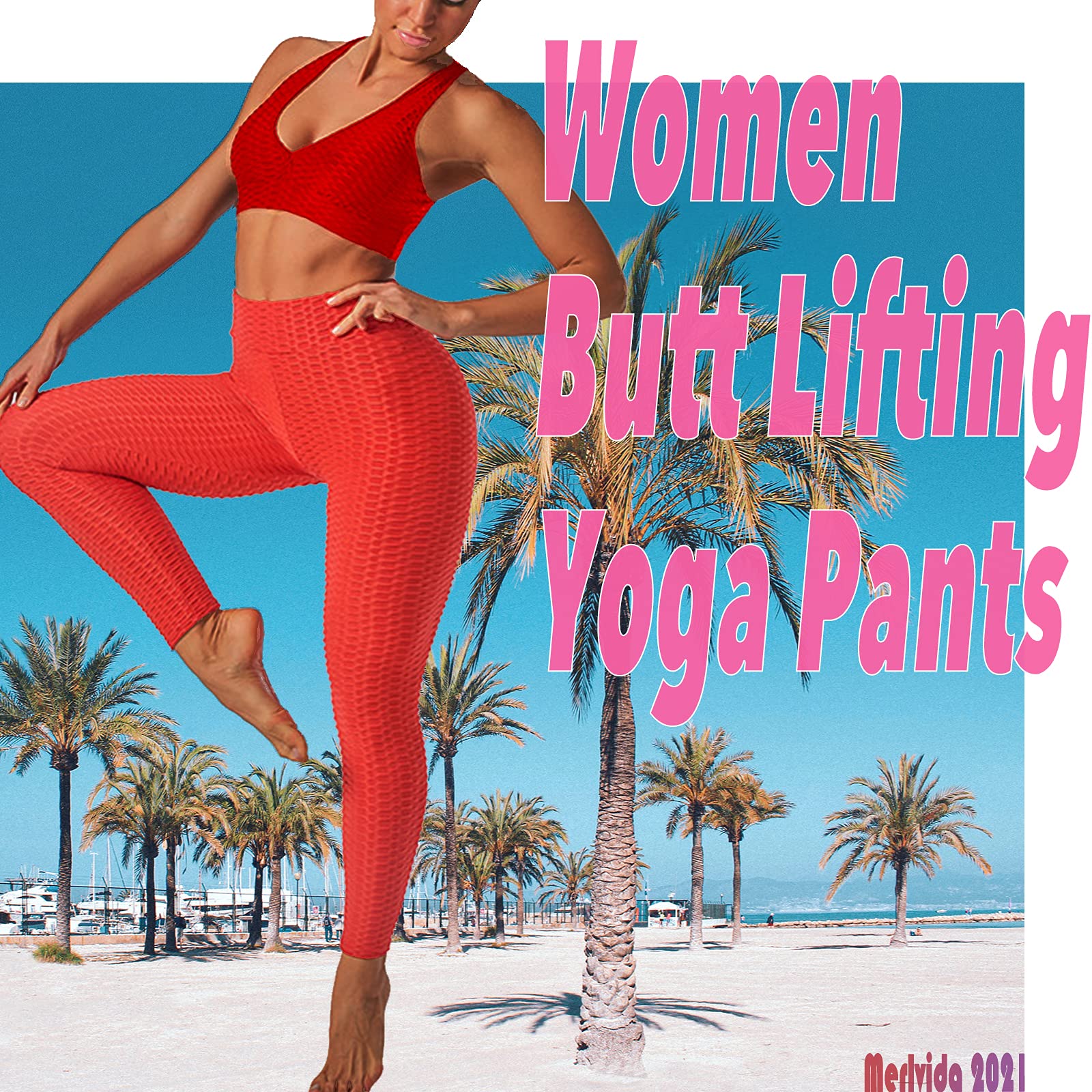 Merlvida Leggins Sportivi Donna Vita Alta Leggings Push Up Pantaloni Palestra Controllo della Pancia Anticellulite Pantacollant Opaco Elastici Tuta Collant Abbigliamento Sportivo Donna Yoga Fitness