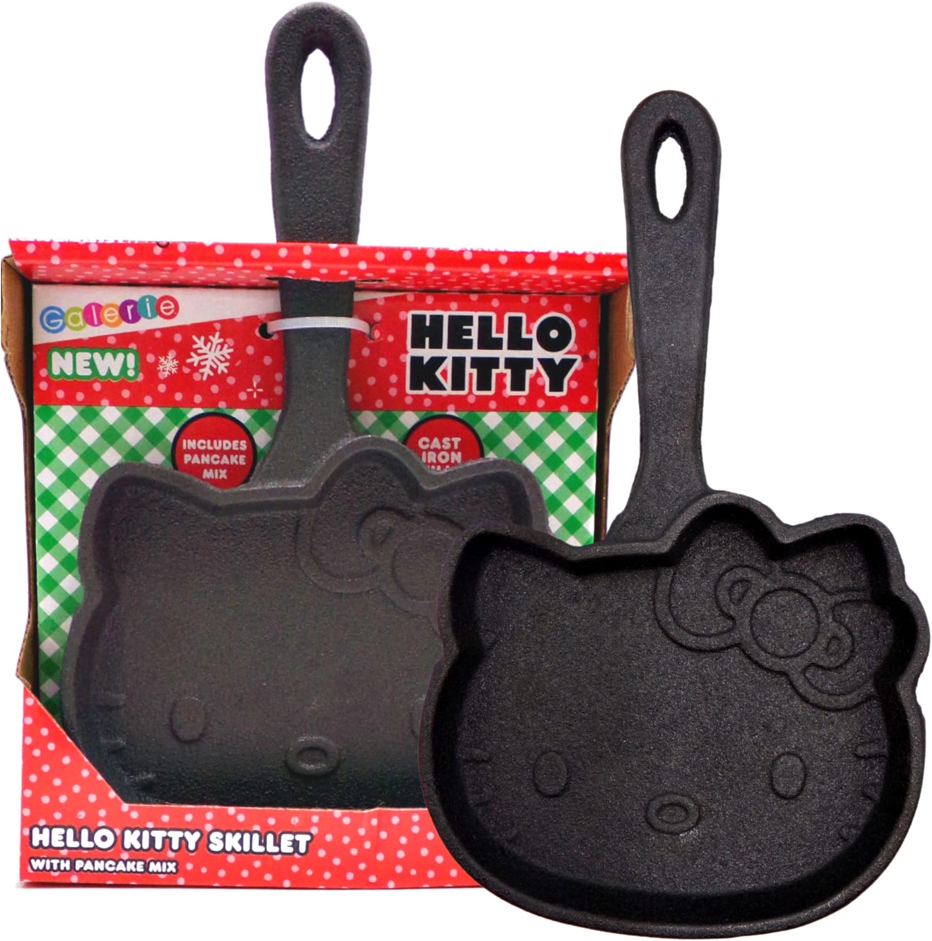 Hello Kitty Pancake Skillet with Mix, Stocking Stuffers Christmas Gifts for Kids, Mini Maker Mold, 3.52 Ounces