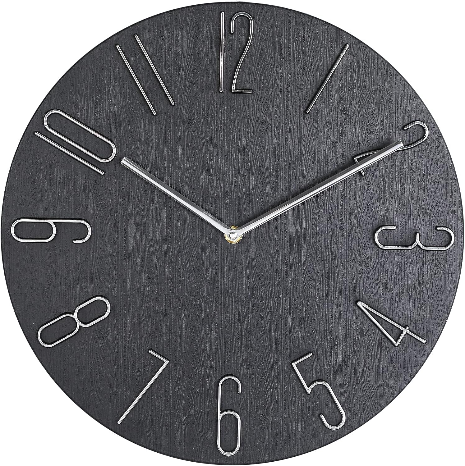 Modern Wall Clock,Wall Clocks Battery Operated 3D Arabic Numerals, Minimalist Block Silent and Non-Ticking Imitation Wood Digital Indoor Clock, Family Living Room Bedroom Office Hotel
