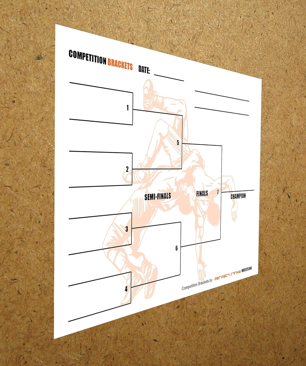 Perfect Strike Wrestling Competition Brackets for Individual or Team tournaments. Sheet Brackets for up to 8 participants.