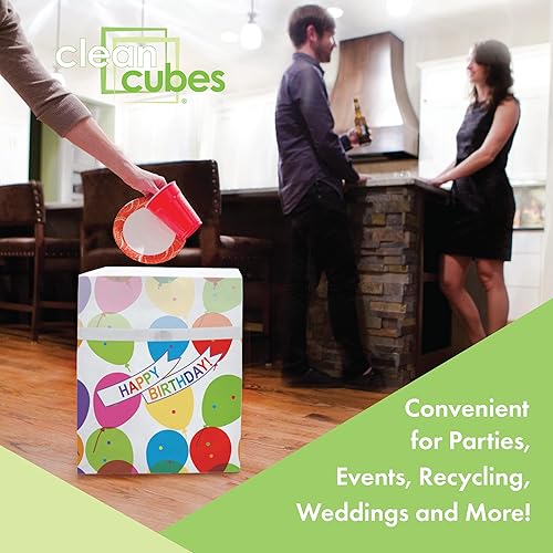 Miniatura 6 de Botes de basura de 13 galones y contenedores de reciclaje para la eliminación de basura sanitaria. Contenedores desechables para fiestas, eventos,