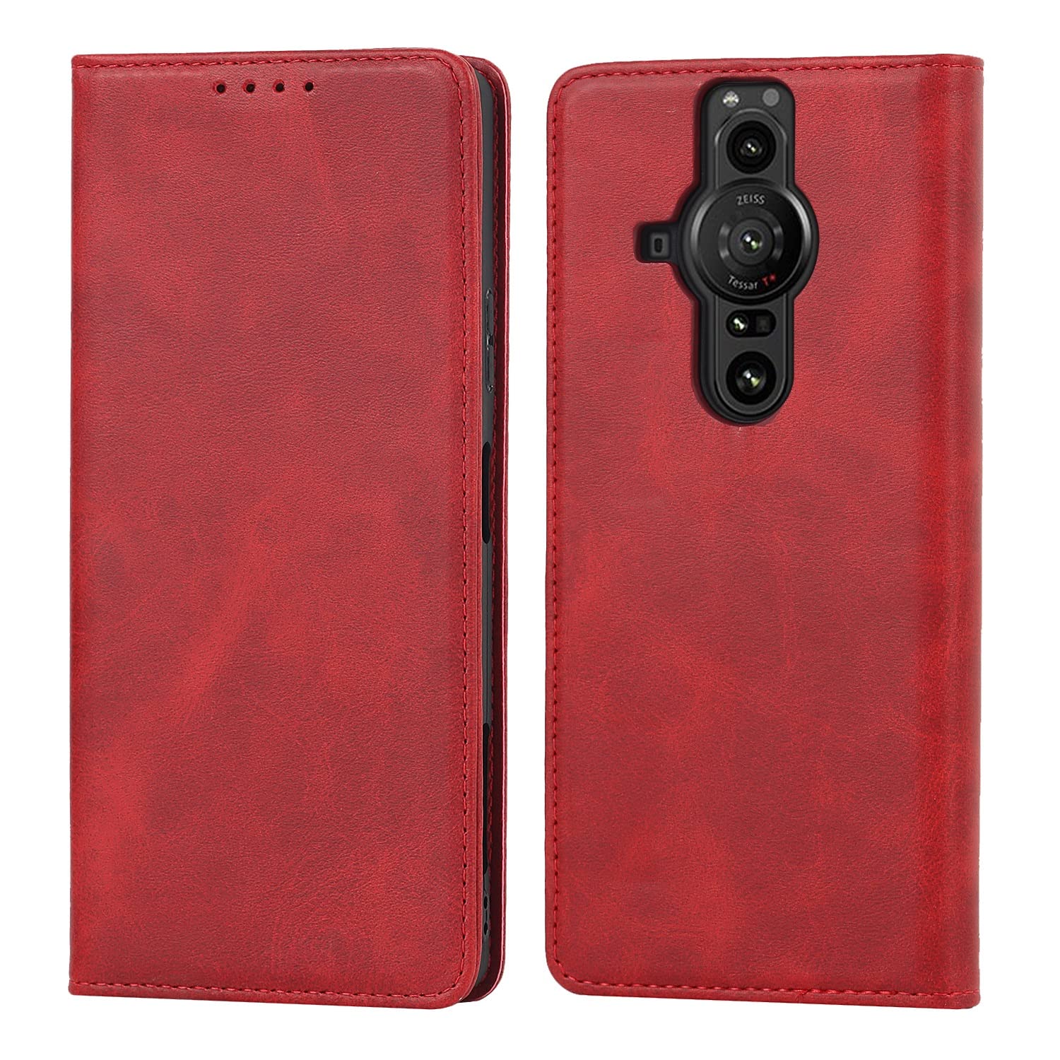 Phone Flip covers Leather Wallet Case for Sony Sony Xperia Pro-I, Premium Vegan Leather Case [Shockproof TPU Inner Shell] Slim Shockproof Protective Phone Case Compatible with Sony Sony Xperia Pro-I P