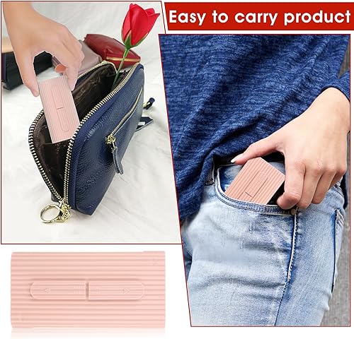 Miniatura 6 de Estuche portátil de hilo dental automático, organizador de recogida de hilo dental de viaje, estuche de almacenamiento con dispensador de hilo