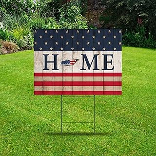 Independence Day Home tennessee Yard Sign Party Supplies Décor for Holiday Party 18x24 Inch Custom Lawn Signs with Stakes America State Map USA Corrugated Plastic Lawn Sign for Guidepost Political