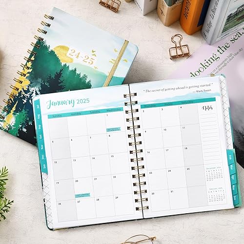 Miniatura 7 de Agenda 2024-2025 - Agenda académica 2024-2025, julio 2024 a junio 2025, calendario semanal y mensual 2024-2025, 6.4 x 8.5 pulgadas, tapa dura con