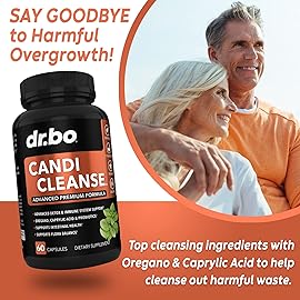 Candi Cleanse Support Supplement Pills - Anti Overgrowth Supplements for Women & Men - Extra Strength Balance Control Probiotic Complex Cleanser - Natural Oral Herbal Oregano & Caprylic Acid Capsules