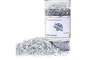 High Luster Fire Glass Gravel Stone Glitter, Broken Glass, Fire Gems Chips,...