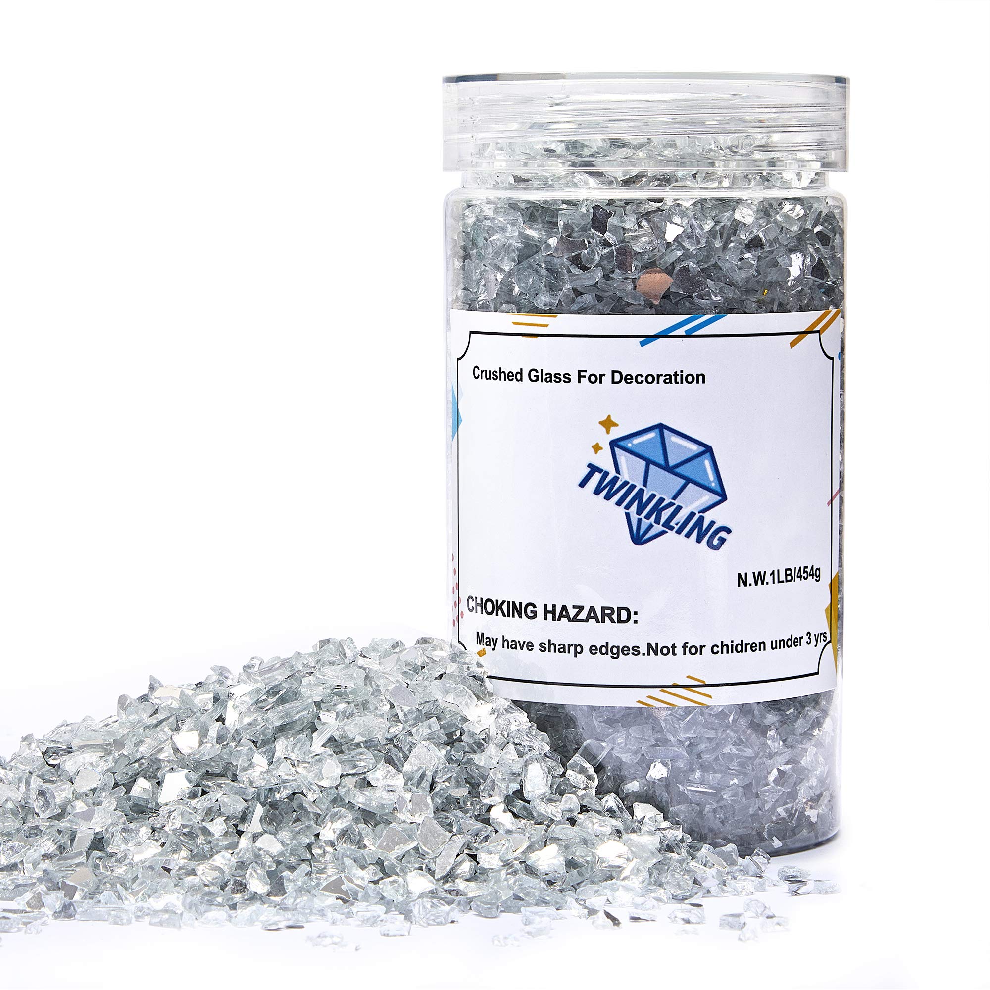 Buy LING High Luster Fire Glass Gravel Stone Glitter,Broken Glass,Fire