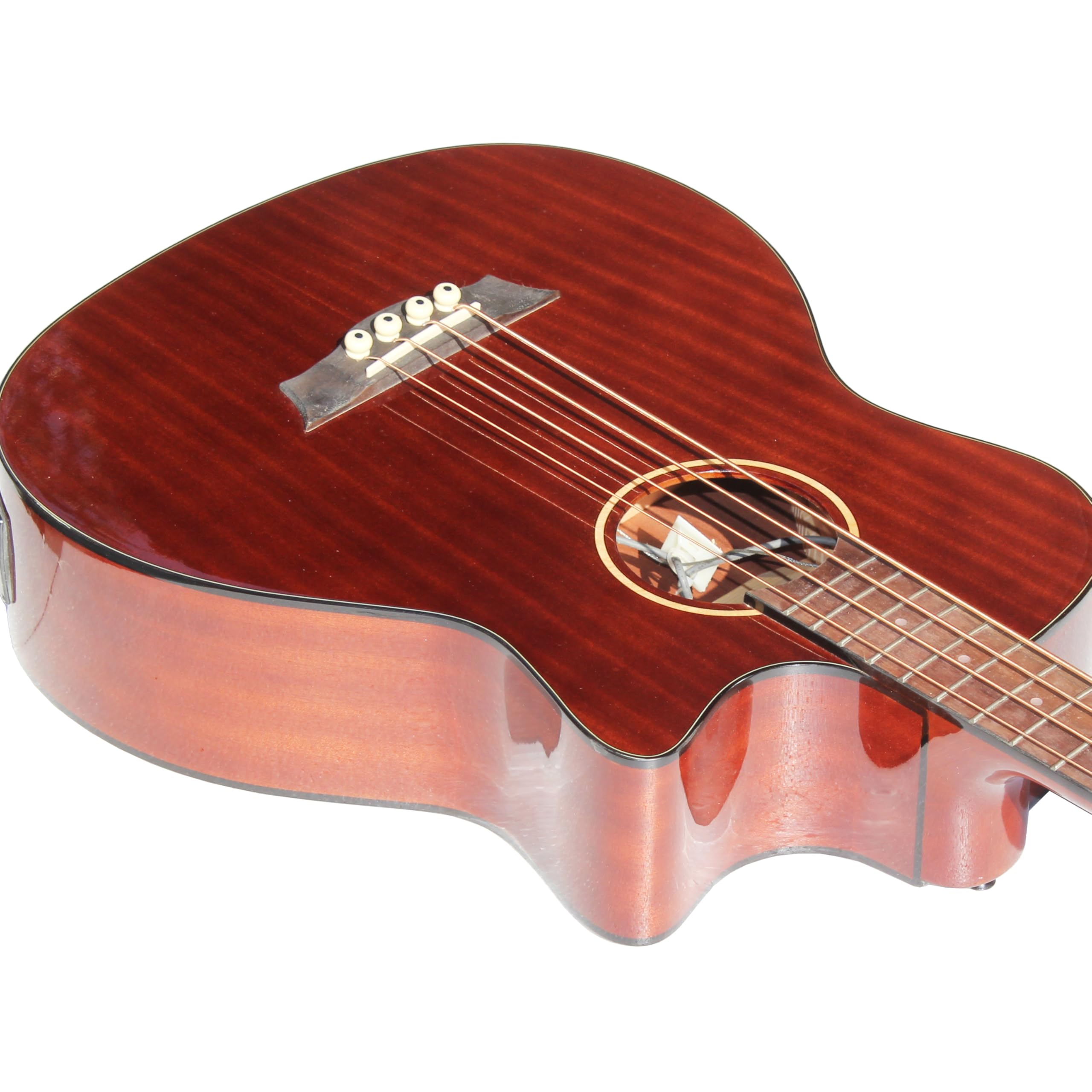 アコースティックベース カッタウェイ ブラウン Amazon | バッキングアコースティックエレキベースギター、41