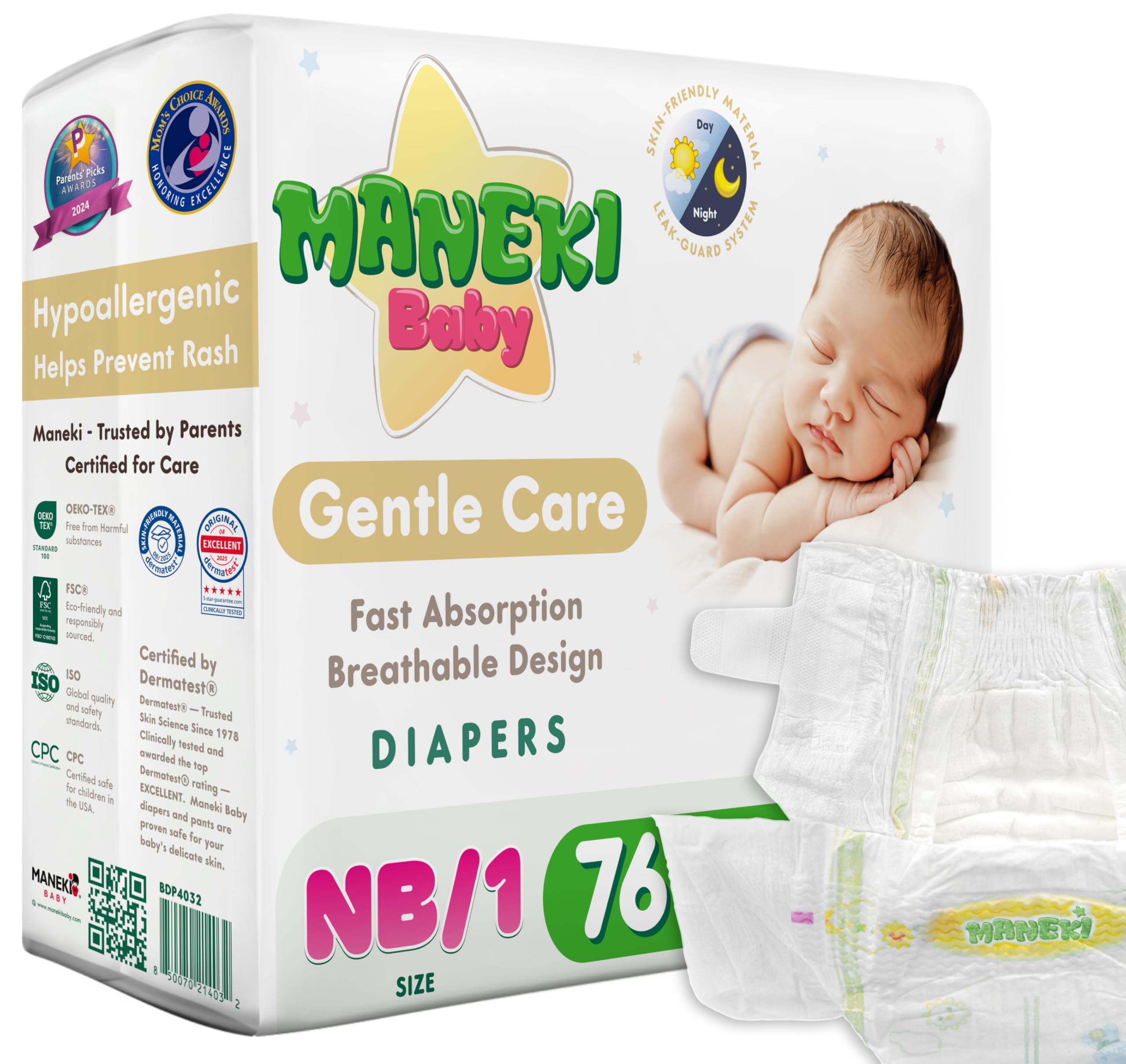 MANEKI Newborn Diapers