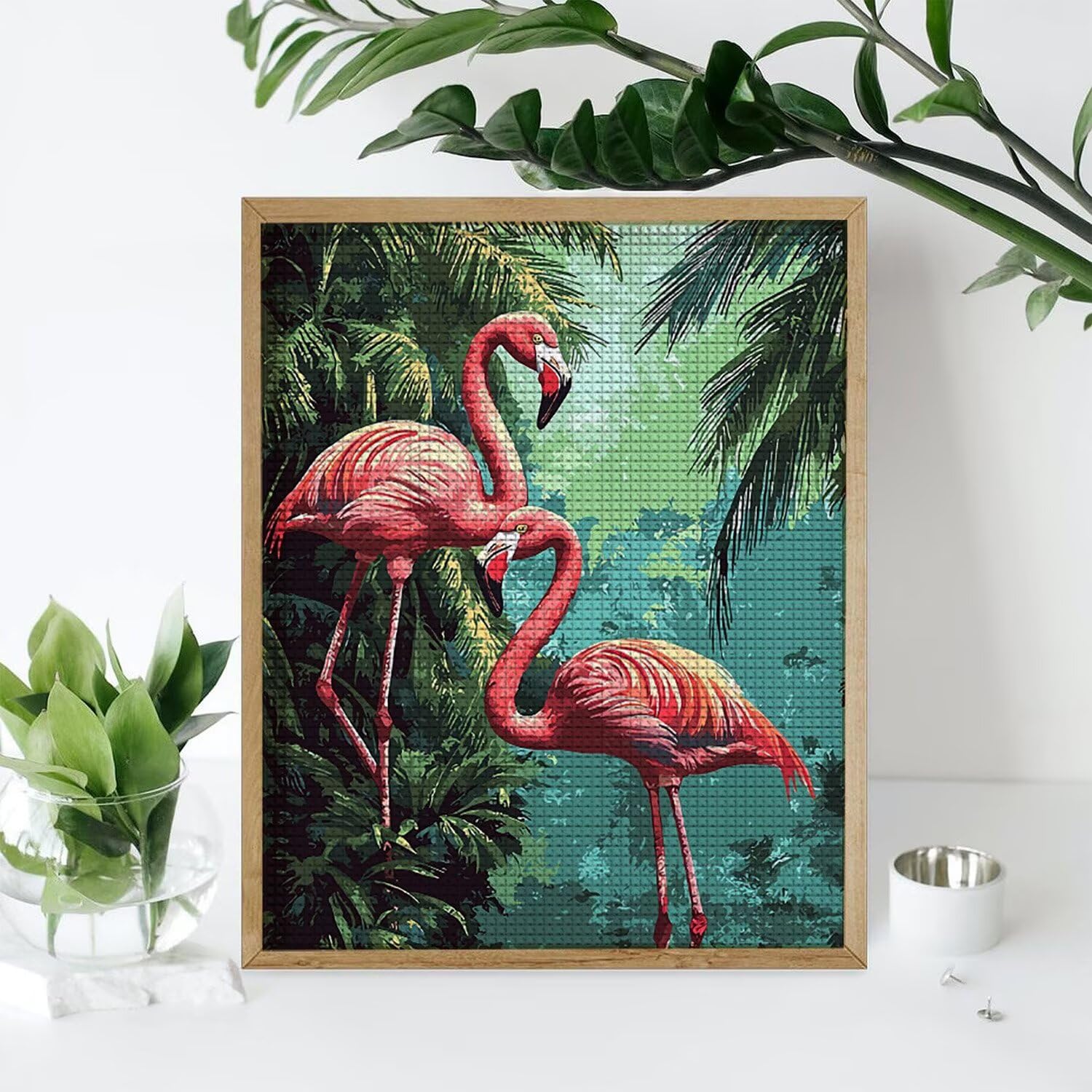 5D DIY diamentowe malowanie pełny zestaw, Flamingo Diamentowe malowanie Kryształ Sztuki Dzieci Malowanie, Kryształ Górski Haft krzyżykowy, Hobby Kreatywni Dorośli Dekoracje ścienne i domowe, Prezenty