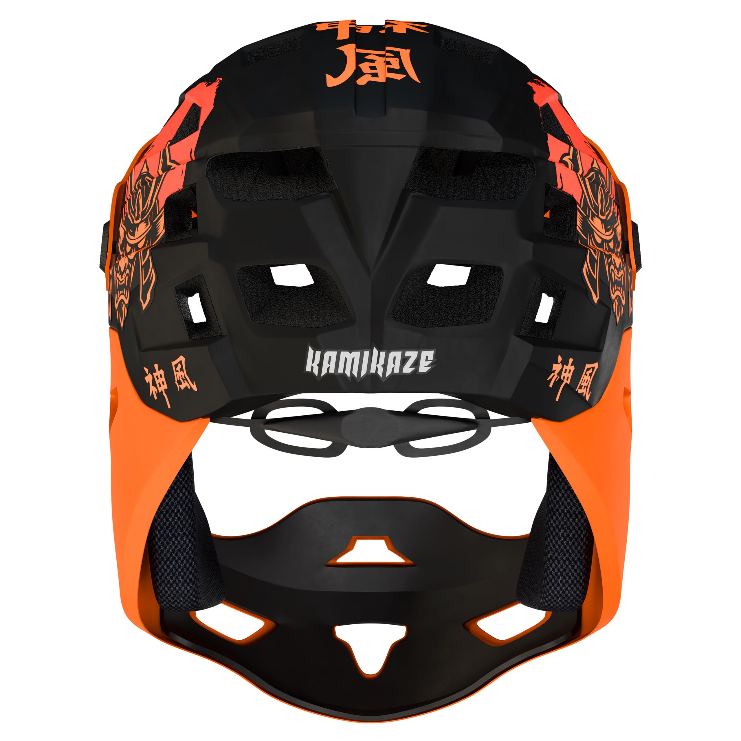 Kamikaze Ronin Integralhelm Orange – Schutzhelm für Radfahren, Scooterfahren, Inlineskaten und Skateboarden, leicht, komfortabel und robust, Größen S, M und L