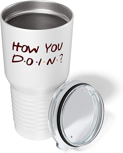 Miniatura 2 de Tazas con fotos personalizadas, vaso blanco de 30 onzas – Añade foto, logotipo, imagen o texto en tazas de café de acero inoxidable, vasos