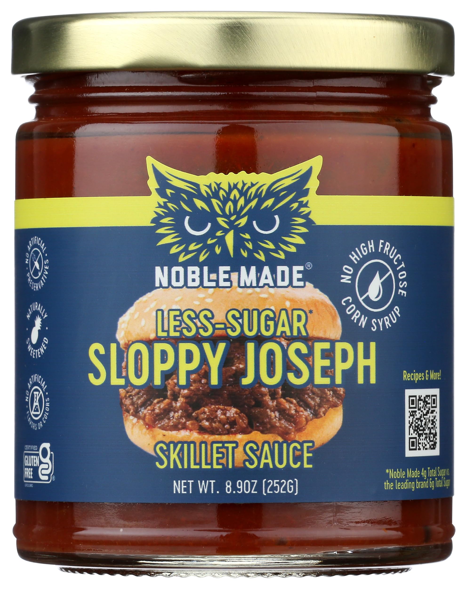 Noble Made Less-Sugar Sloppy Joseph Skillet Sauce, 8.9 OZ