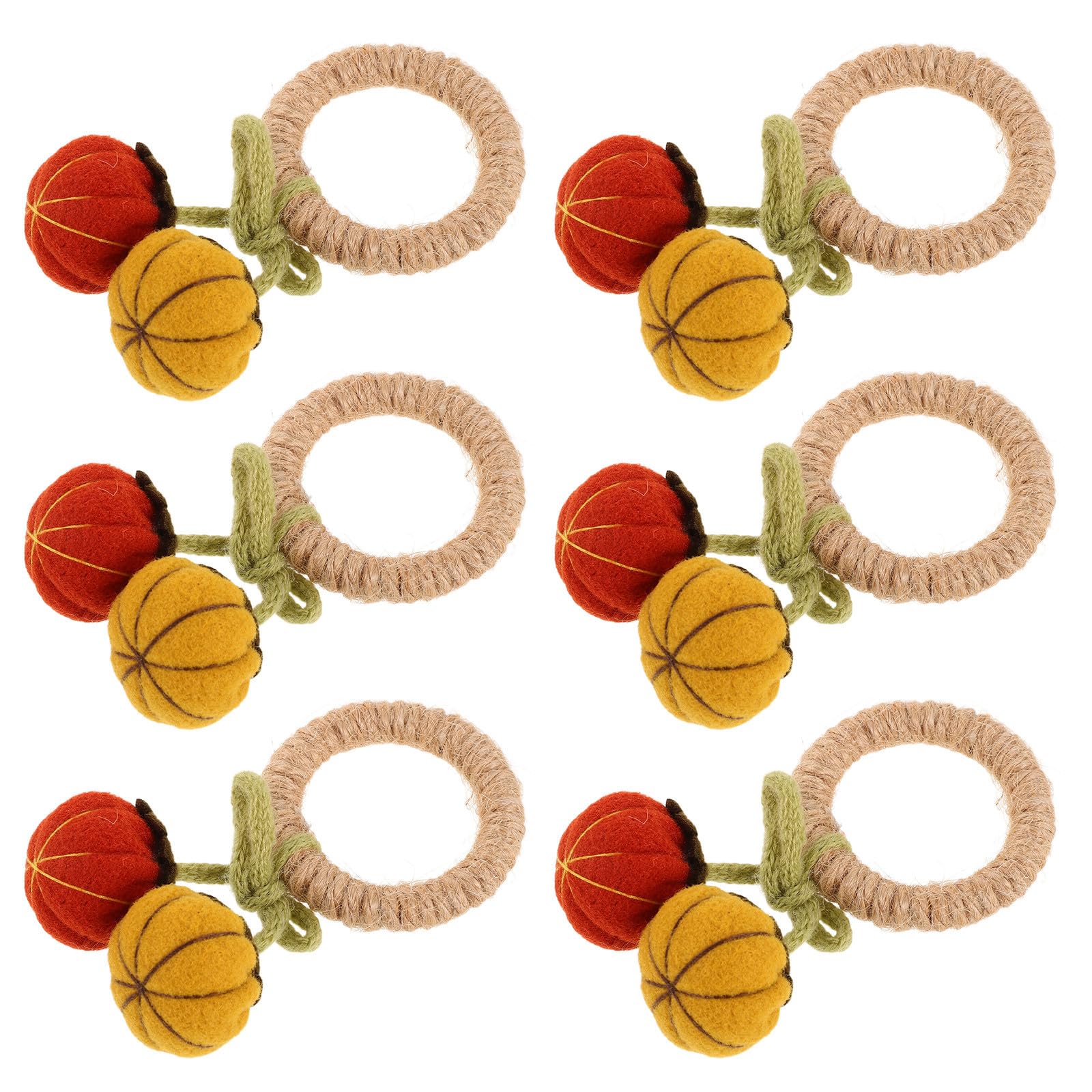 Servilleteros de calabaza rústicos para decorar mesas de Acción de Gracias y cenas de otoño