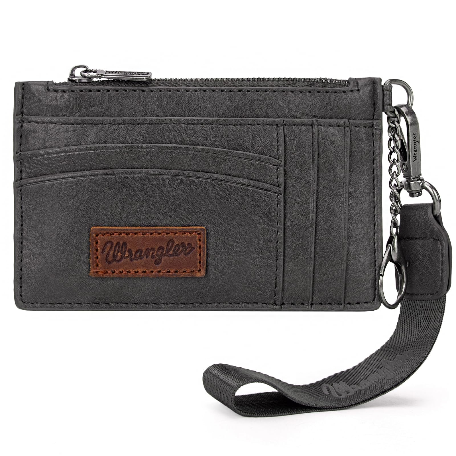 Montana West X Wrangler Card Holder RFID Credit Card Holder for Women Small Card Wallet Keychain Wallet with Wristlet Strap