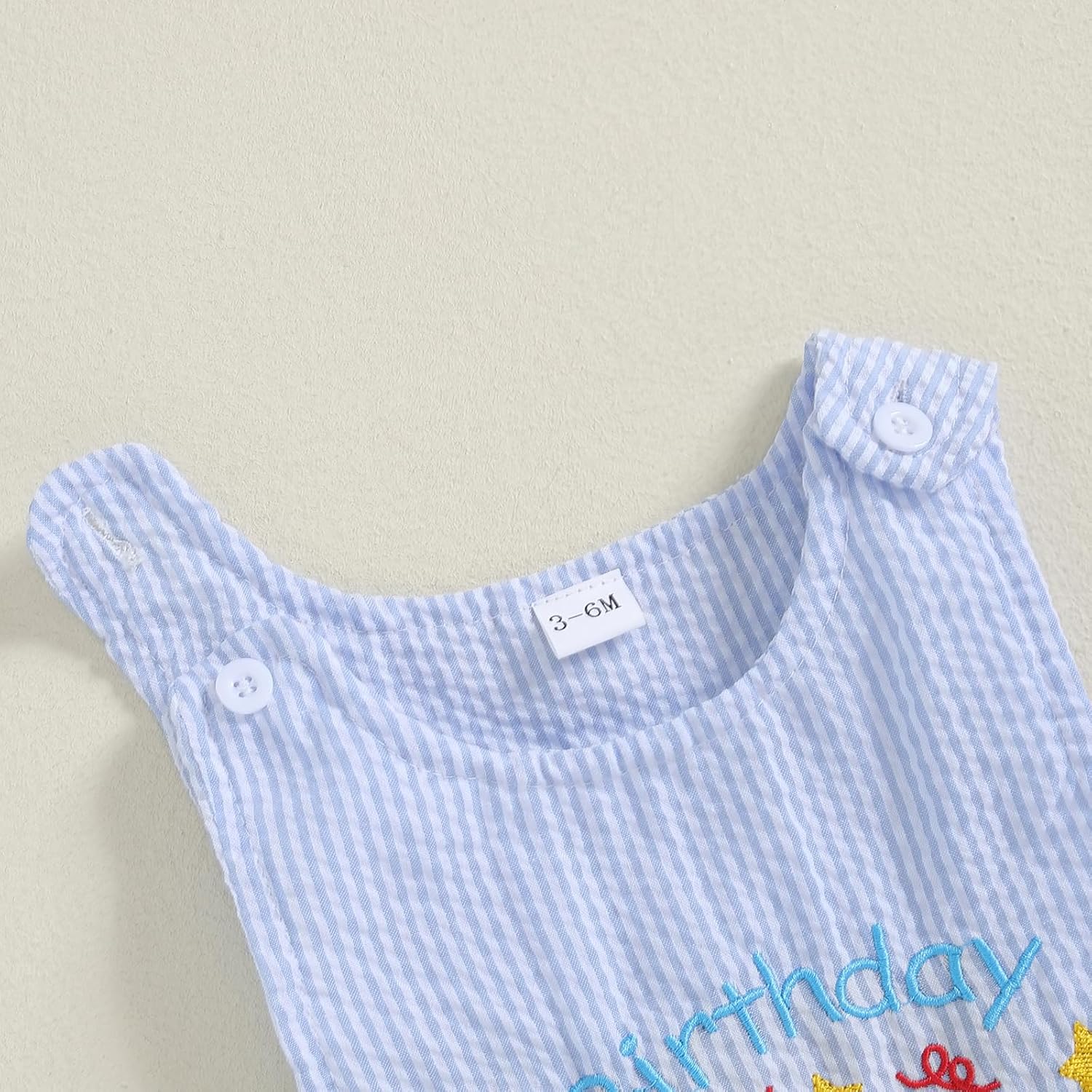 SAYOO First Birthday Outfit Girl Boy Birthday Girl Birthday Boy Embroidery Romper Overall Baby One Year Old Jumpsuit Outfit - Image 4