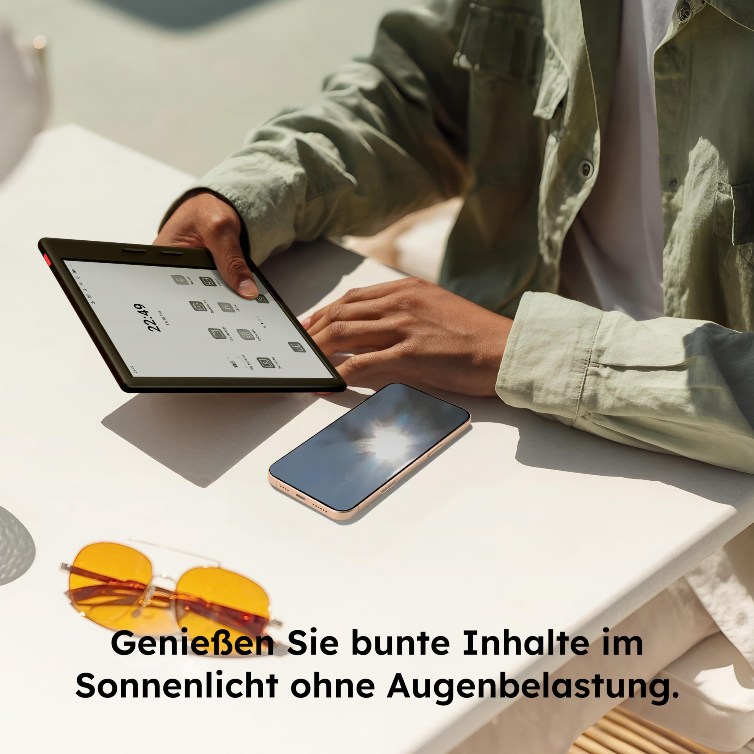 Ocean 64GB+4GB 7”eBook-Reader unterstützt Handschrift, 7”E-Ink-Papier-Tablet mit langer Akkulaufzeit zum Lesen und Schreiben (ohne Musnap-Eingabestift)