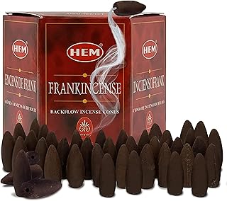 Frankincense Backflow Incense Cones for Inscent Waterfall Aromatic Insent Smoke Fountain Haze Falls