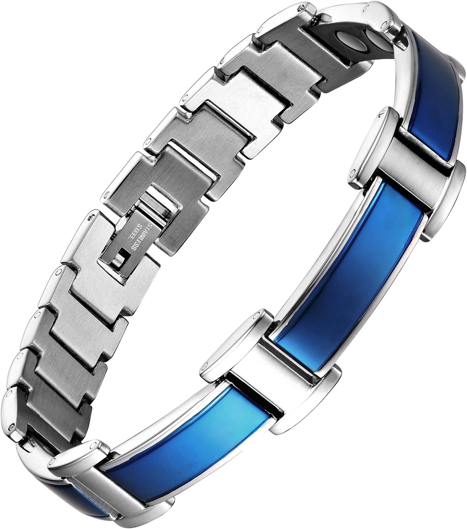 Magnetic Therapy Bracelet Arthritis Pain Relief and Carpal Tunnel Magnetic Bracelets for Men Adjustable Length with Sizing Tool