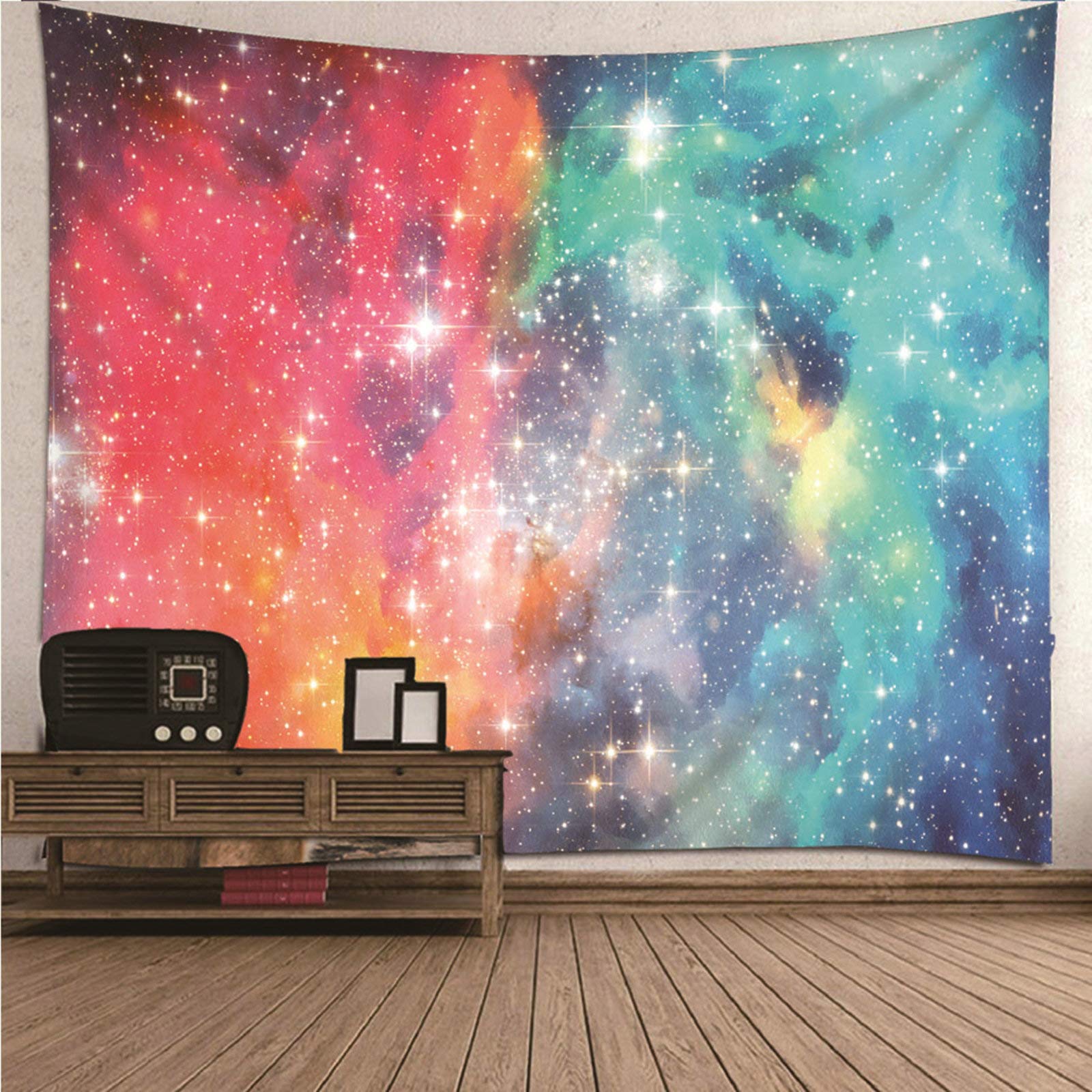 Tapiz pared galaxia brillante KnSam en poliéster resistente de alta calidad 150x150 cm